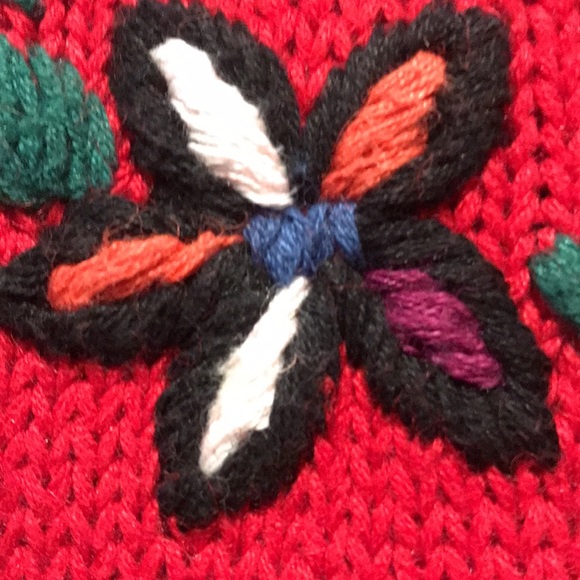 62 East M Heavy Knit Sweater Embroidered Vintage - Picture 2 of 13